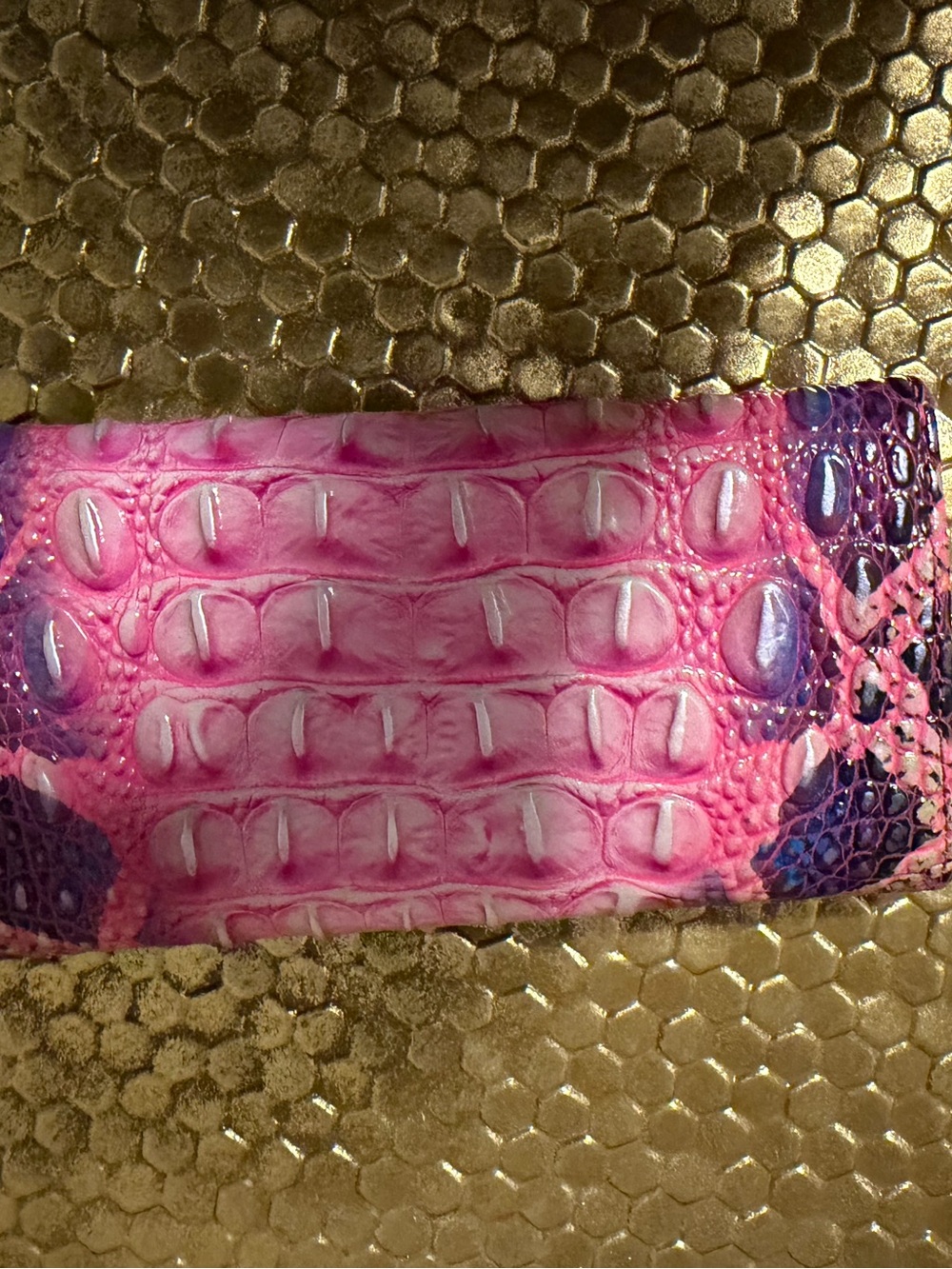 Brahmin Pink Cobra Large Duxbury Embossed Satchel withMatching Veronica Wallet - Picture 7 of 9